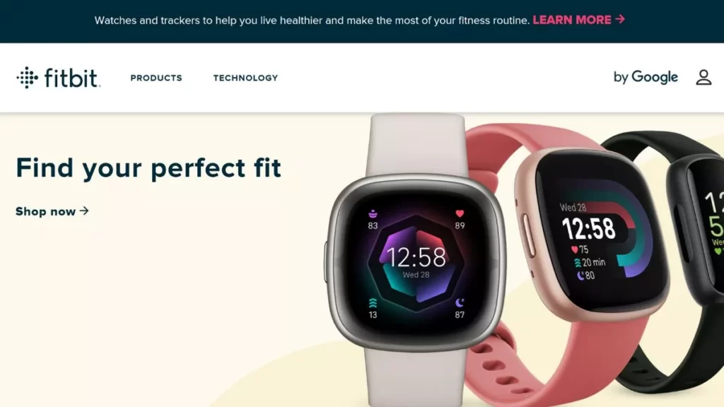 Fitbit Site Homepage